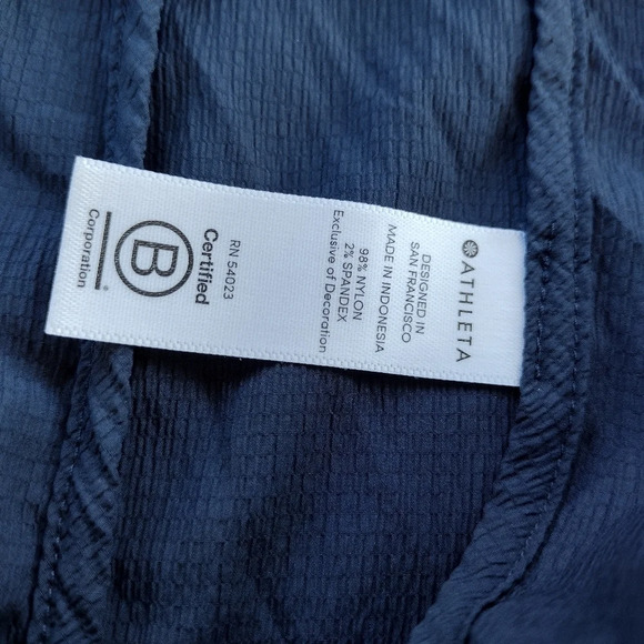 Athleta Amalfi UPF Bomber Jacket, Size Medium Navy Blue - Picture 6 of 9